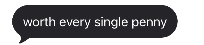 Customer said our website looked more professional than the big companies